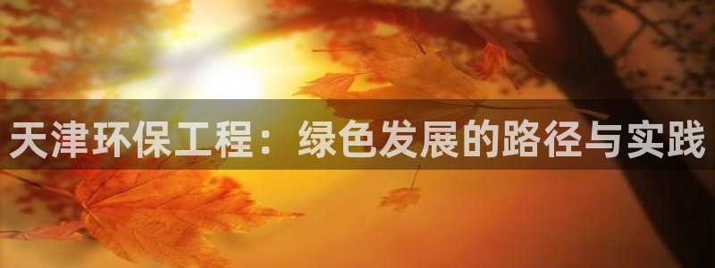 彩名堂官网客户端：天津环保工程：绿色发展的路径与实践