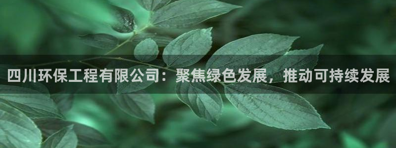 彩名堂计划app新版：四川环保工程有