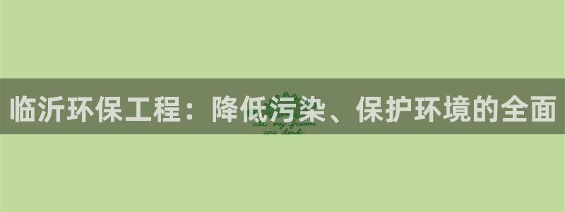 彩名堂幸运飞船计划：临沂环保工程：降低污染、保护环境的全面